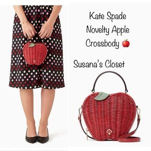 Kate Spade Novelty Honeycrisp Apple Basket Novelty Crossbody Bag k8166